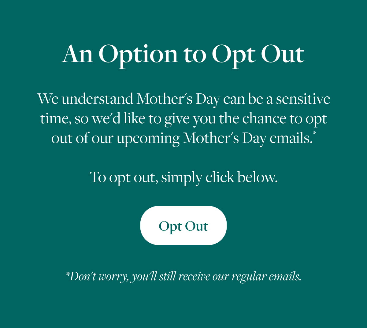 An option to opt out