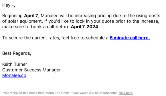 Hey —, 4 Days Left Before Our Rates Increase!