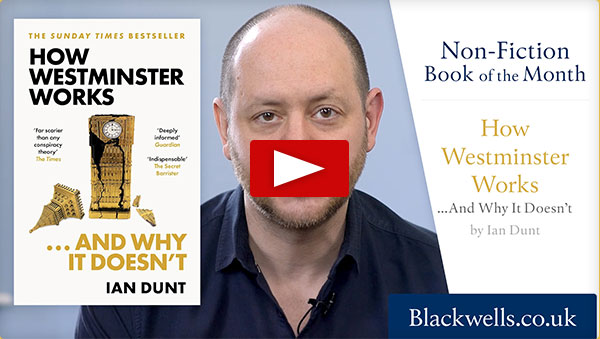 Screenshot of video leading to Ian Dunt talking about his book being Non-Fiction Book of the Month