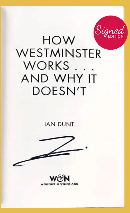 Photo of the signed page of the hardback edition