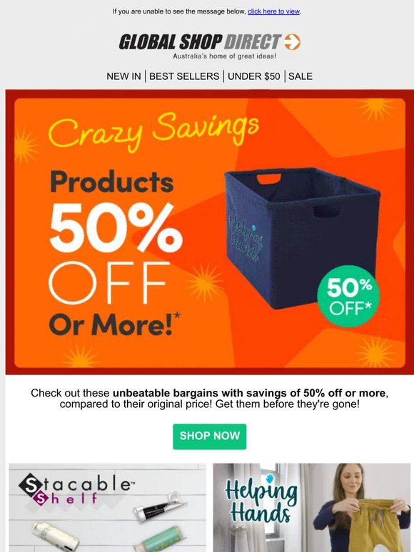 50% Off or MORE On Selected Products