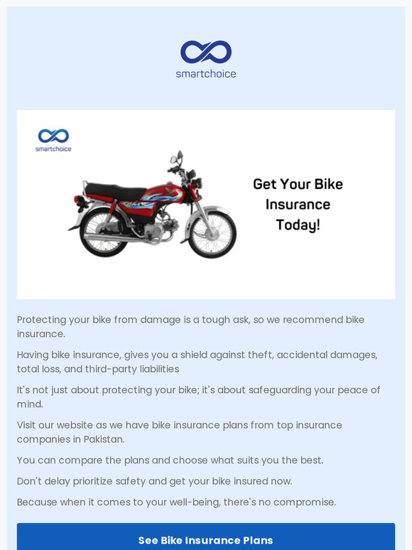 Get Your Bike Insurance Plan From Smartchoice Today!