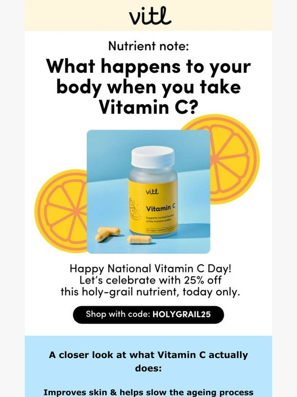 VITL What actually happens when you take Vitamin C? Milled