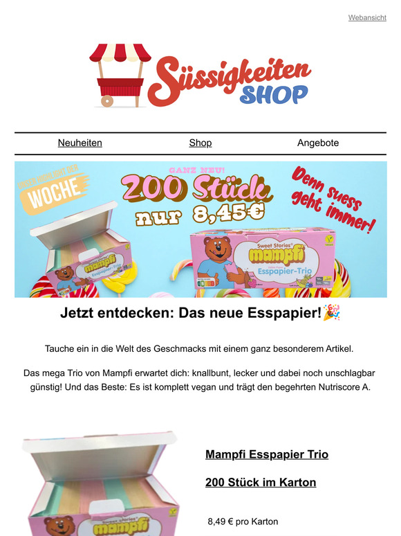 Das neue Esspapier von Mampfi - lecker, bunt, günstig🍬