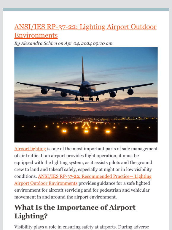 ANSI: New from the ANSI Blog: ANSI/IES RP-37-22: Lighting Airport ...
