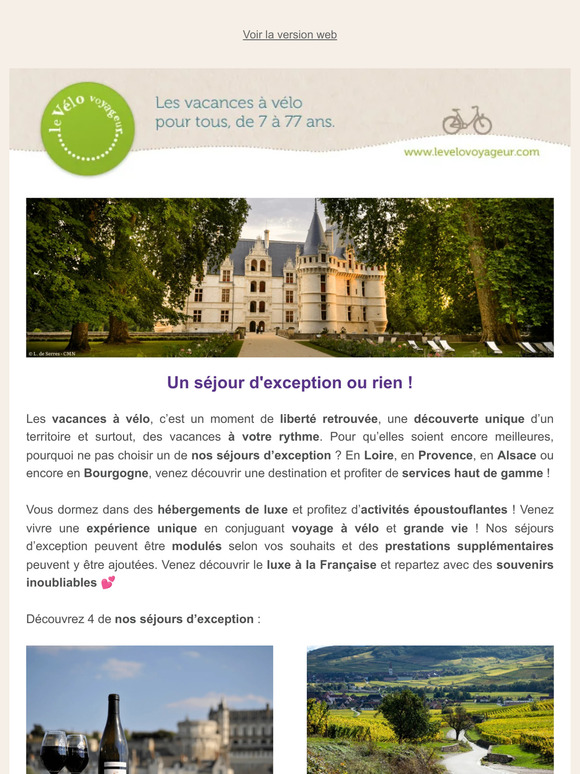 Des vacances à vélo exceptionnelles vous attendent ! 🌟