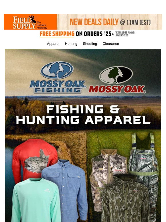 Field Supply: Mossy Oak Button Down Shirts from $14.99