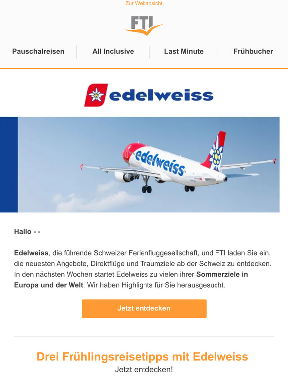 EDELWEISS-Angebote und -Neuheiten!