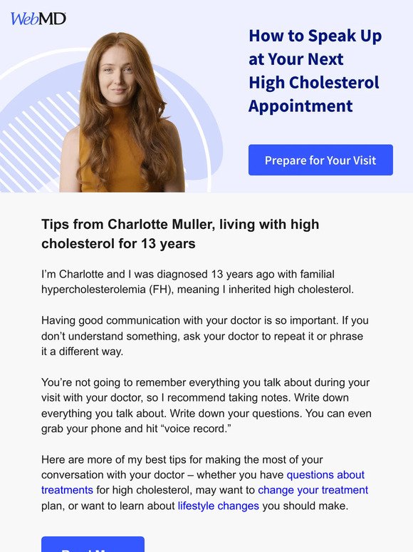 High Cholesterol: Tips From a Patient