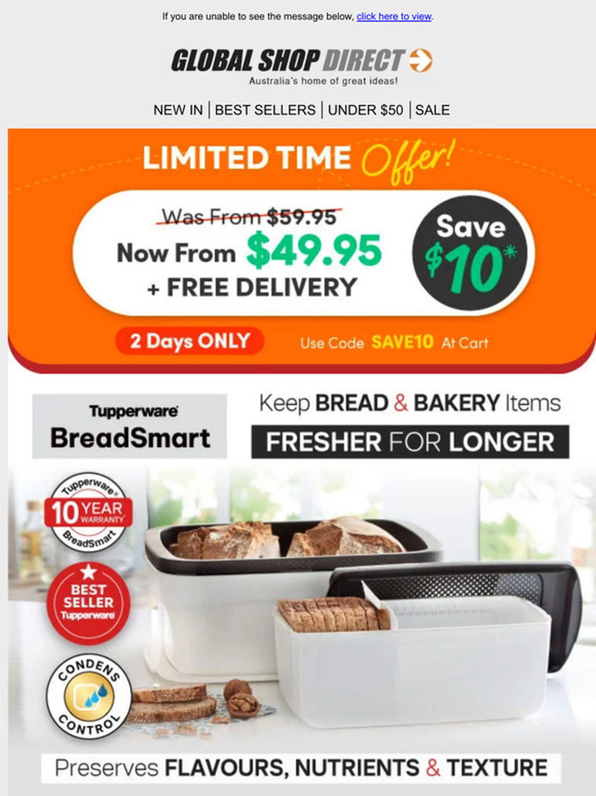 Save $10 on BreadSmart by Tupperware!