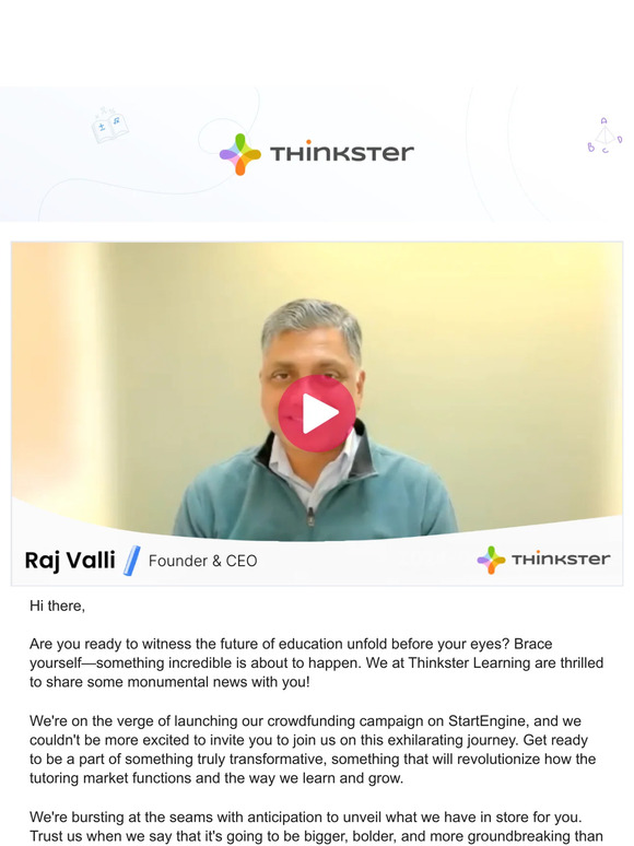 Exciting News: Thinkster is going public. We’re reshaping the tutoring market!
