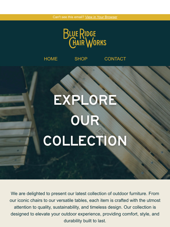 Blue Ridge Chair Works: Crafting Adventure-Ready Chairs for You