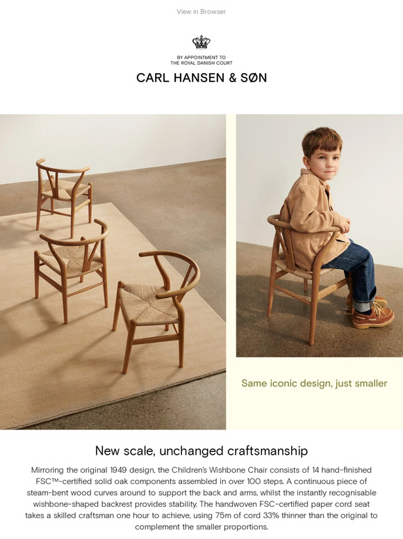 New scale, unchanged craftsmanship | CH24 Children's Wishbone Chair