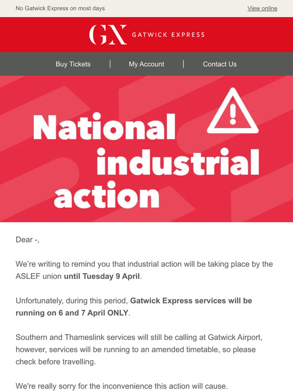 ⚠ Important reminder about upcoming industrial action ⚠