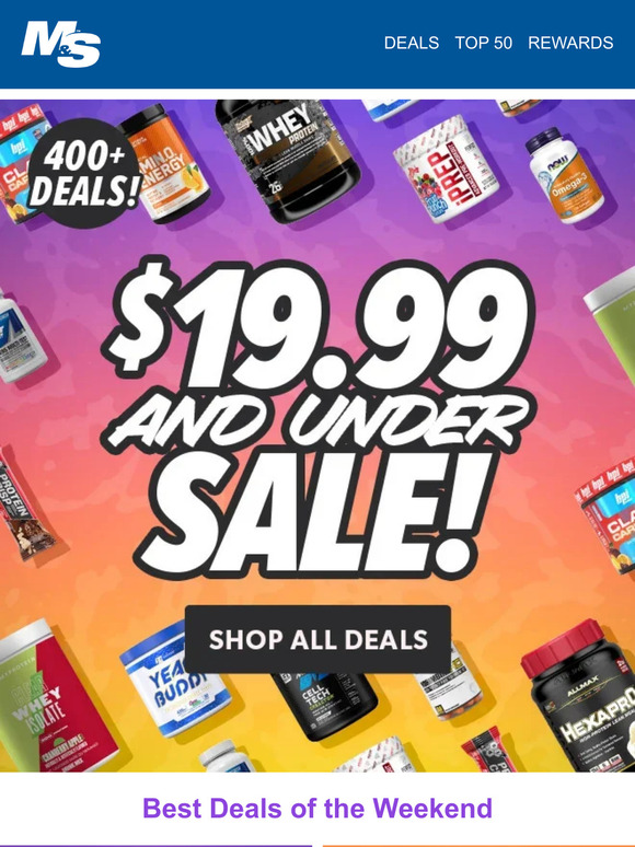 Muscle & Strength 19.99 and Under Sale Milled