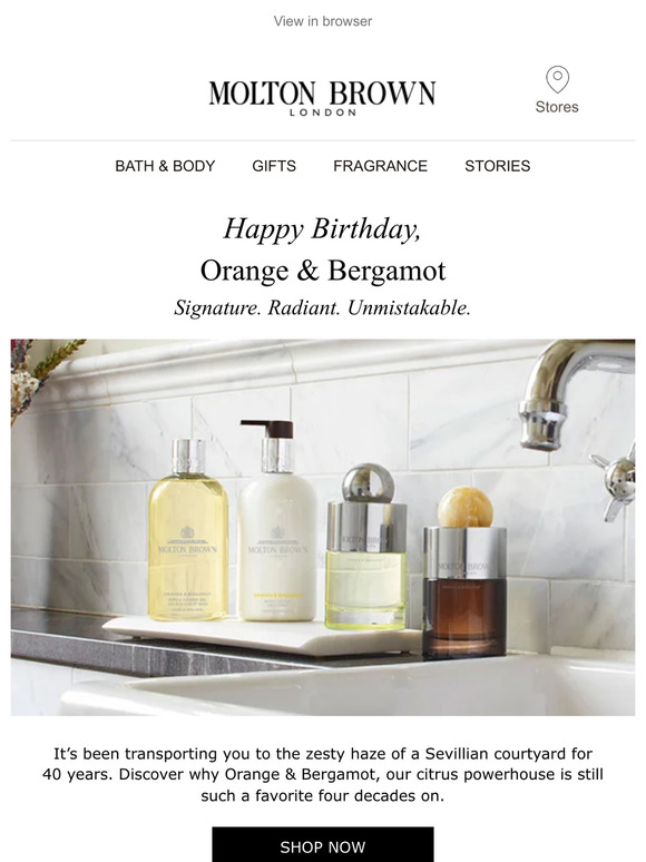 Molton Brown Email Newsletters Shop Sales, Discounts, and Coupon Codes