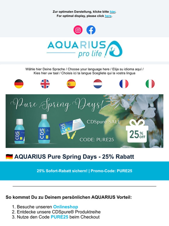 25% AQUARIUS Spring Sale💙 Saisonvorbereitung | Season preparation