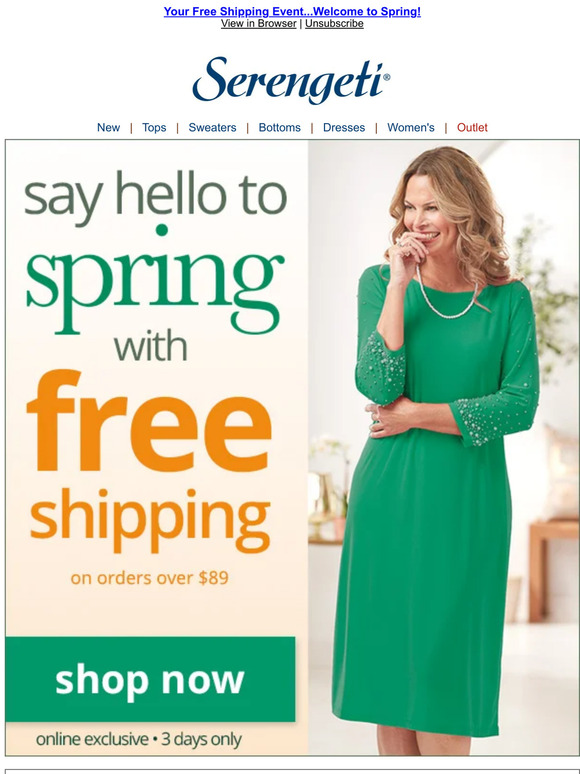 Serengeti Fashions Free Shipping Knit Tops, Pants, Spring Dresses