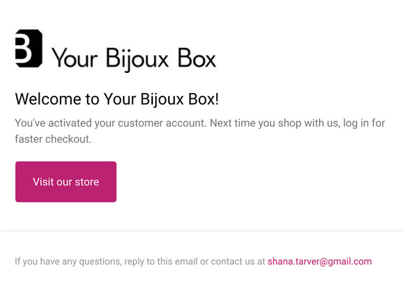 Customer account confirmation