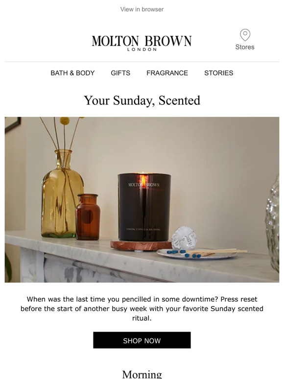 Molton Brown Email Newsletters Shop Sales, Discounts, and Coupon Codes