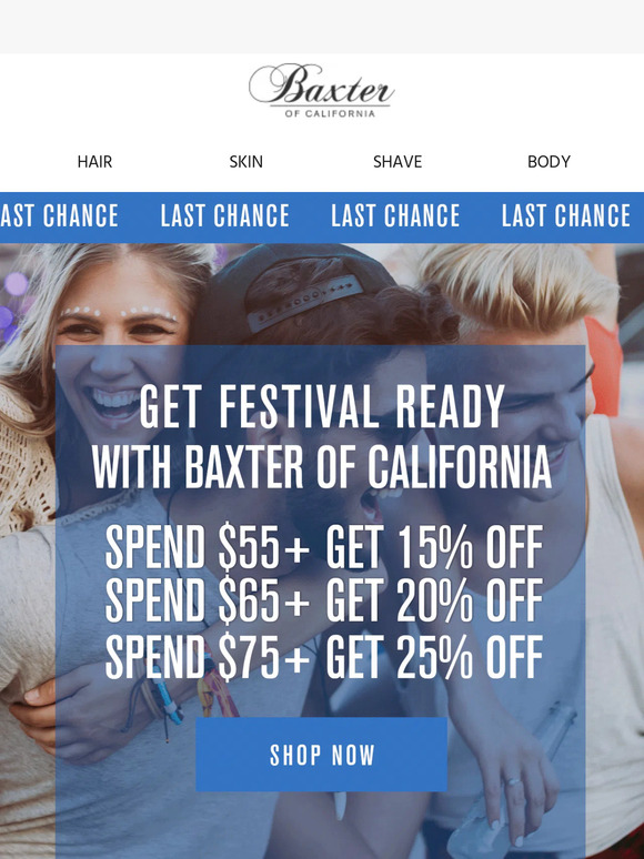 Baxter Of California Email Newsletters Shop Sales, Discounts, and