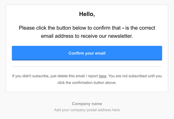 Please confirm your subscription