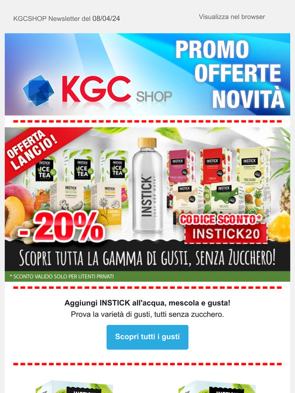 ★ Sconto 20% Instick bevanda istantanea senza zucchero