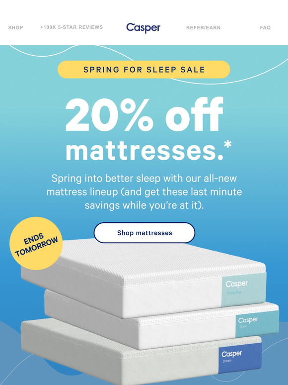 Casper Email Newsletters Shop Sales, Discounts, and Coupon Codes