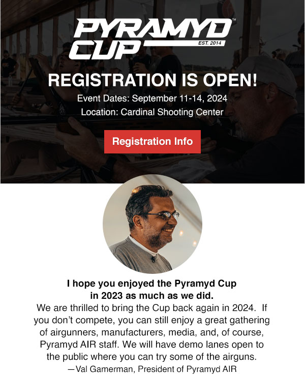 Pyramyd Air: Pyramyd Cup 2024 Registration | Milled