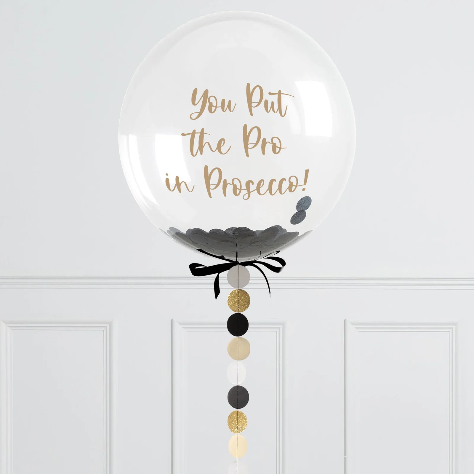 Personalised 20-Inch Glitz & Glam Confetti Bubblegum Balloon - DELIVERED INFLATED!