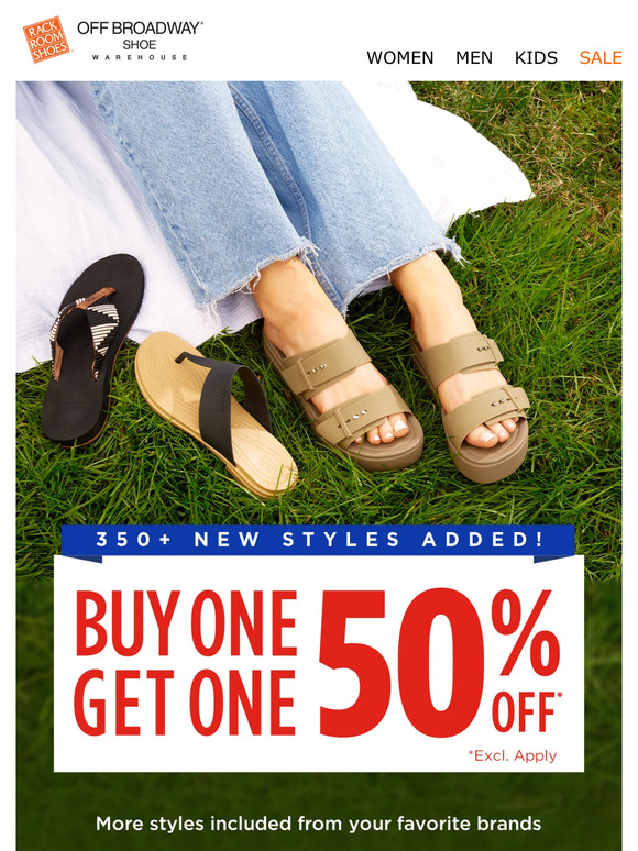 Rack Room Shoes: Get 50% OFF your 2nd pair of sandals 😍 | Milled