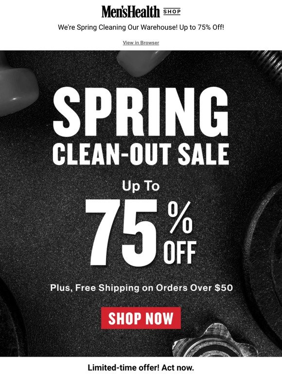 Spring Clean-Out Sale! Up To 75% Off!