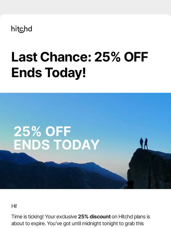 ⚡️ Last Chance! 25% OFF Ends Today!