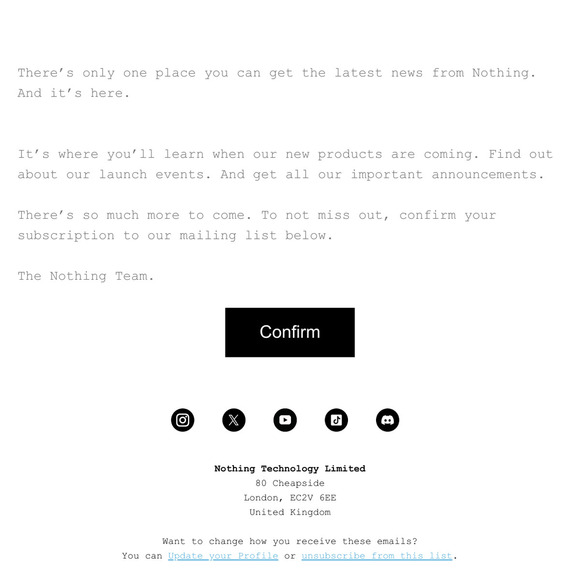 Don’t miss out on news from Nothing.