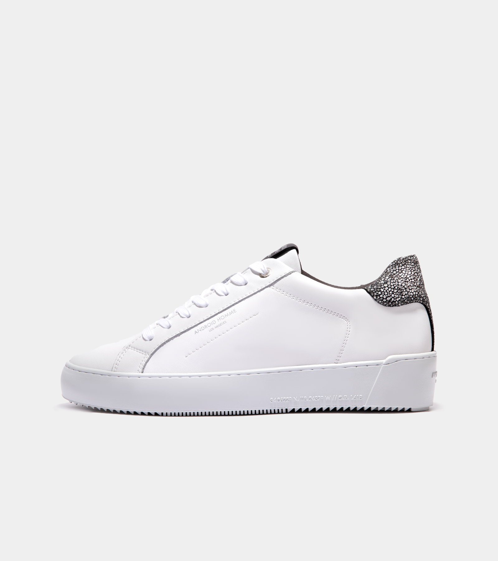 Zuma White with Black Reflective Caviar