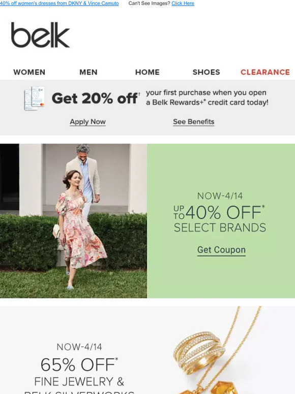 Belk: Up to 50% off women's fashion Make room for style | Milled