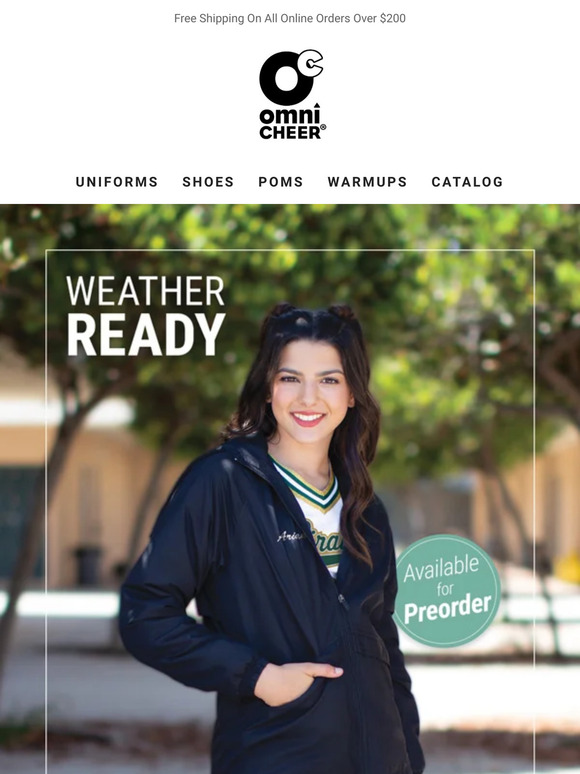 Omni Cheer Meet the New GK All Weather Hooded Jacket Milled