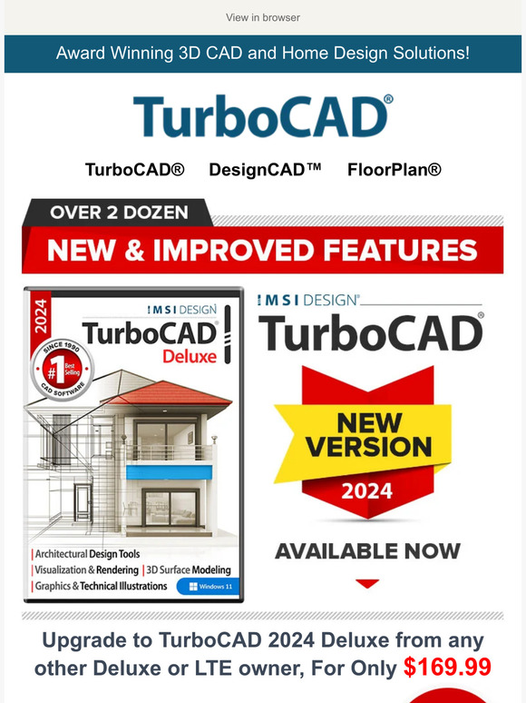 TurboCAD 2024 Deluxe is Now Available