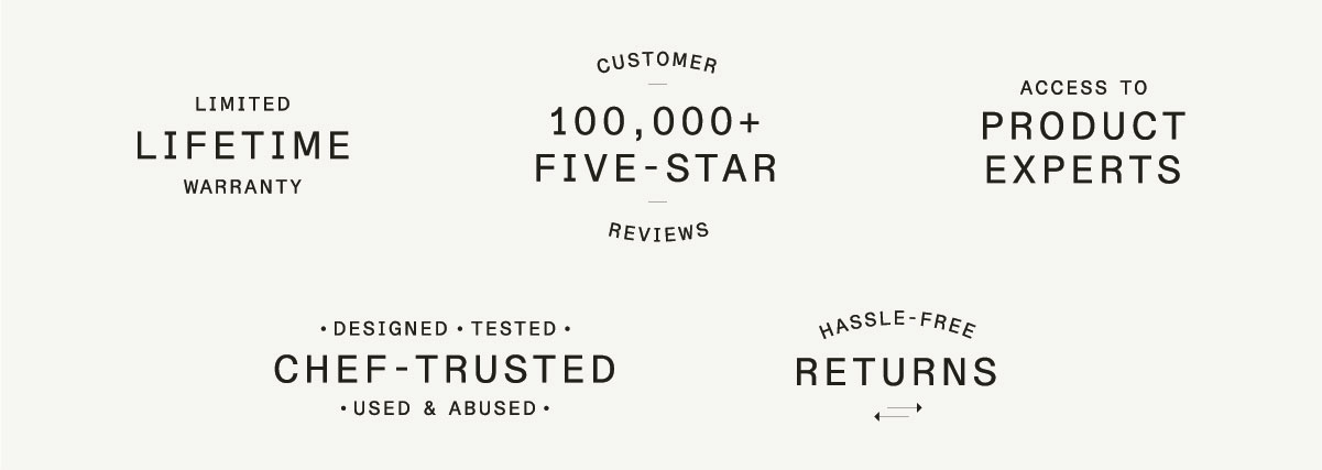 With Made In, enjoy free returns, products backed by thousands of 5 star reviews, and chef approved cookware.