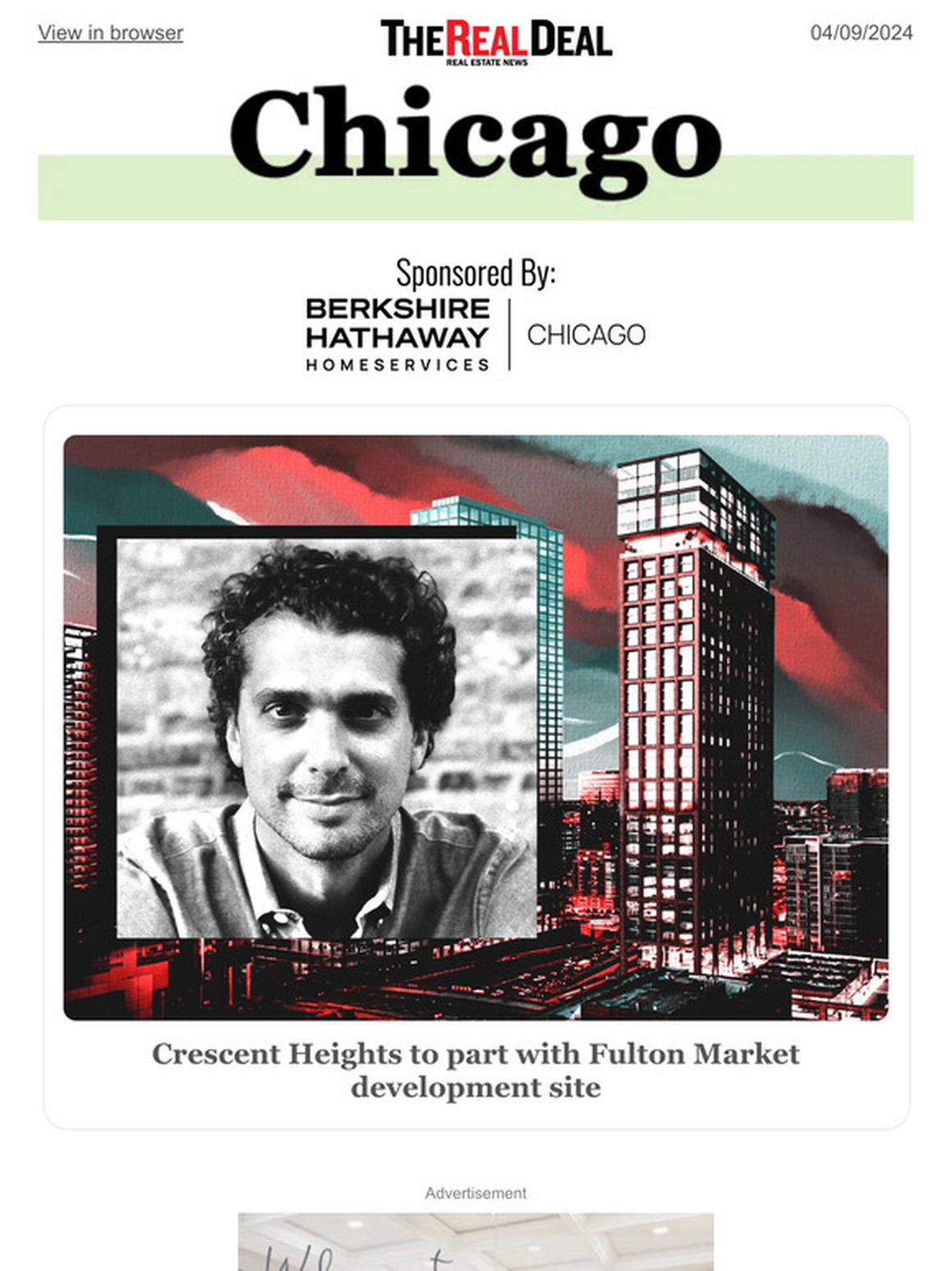 Crescent Heights looks to offload Fulton Market site; St. Regis condo trades for a loss… and more