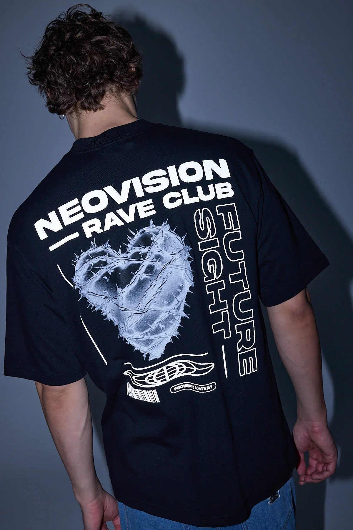 Image of Neovision Trance Oversize Super Heavy Tee Black