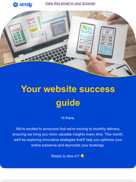 Hi there, your website success guide for tour and activity operators is here ✉️
