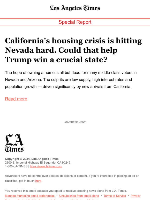 How California’s housing crisis could help Trump win Nevada