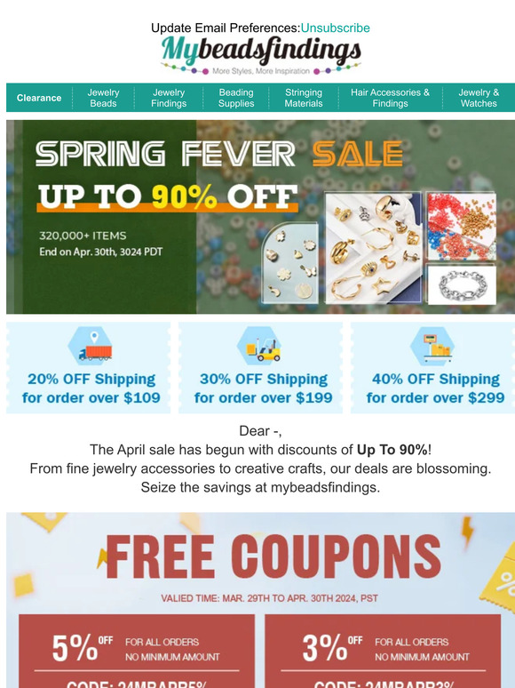 Mybeadsfindings Spring Fever Sale