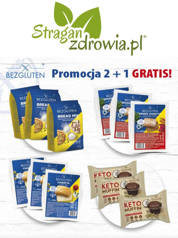Specjalna oferta tylko u nas! 2+1 na produkty bezglutenowe do końca kwietnia!
