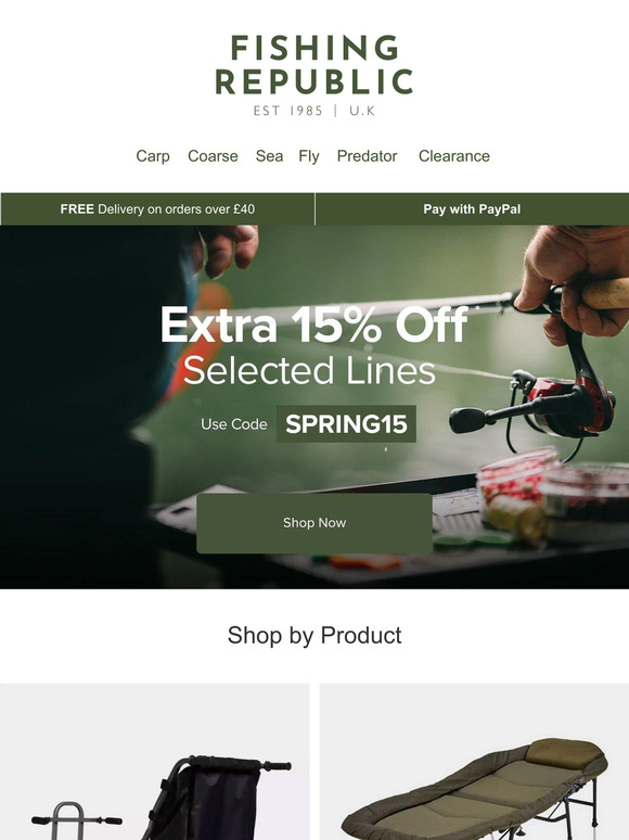 Extra 15% off Selected lines - Don't miss out!