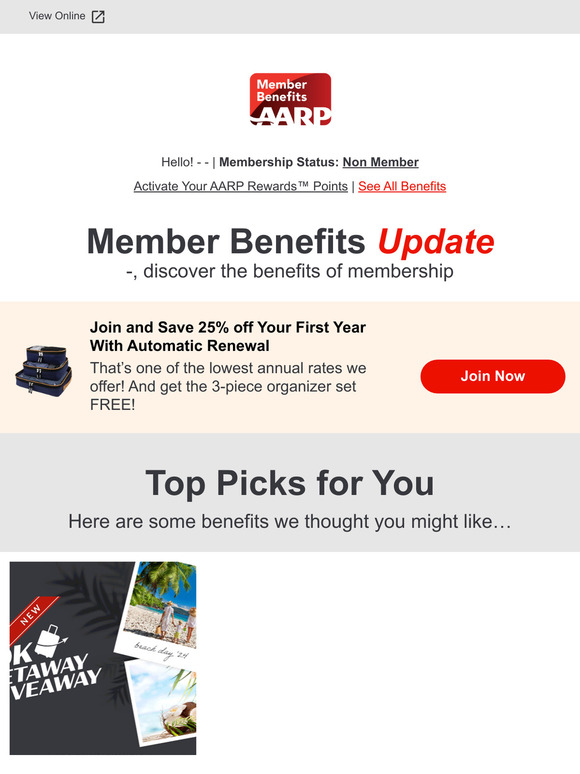 AARP Your Member Benefits Update Milled