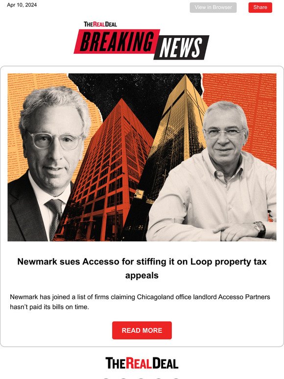 BREAKING: Newmark sues Accesso for stiffing it on Loop property tax appeals