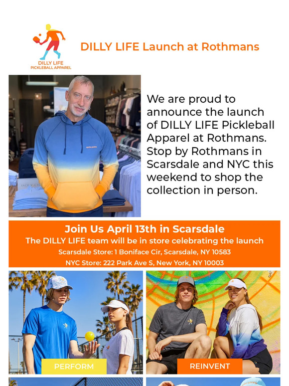 Introducing DILLY LIFE Pickleball Apparel at Rothmans