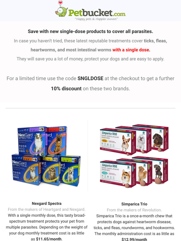 SALE! - 🆕 Single treatment for Tick, Flea, Heart and Intestinal Worming